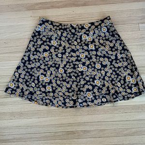 Free People silk floral skater skirt. Size 8.